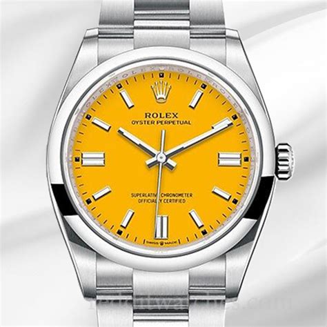 rolex oyster perpetual giallo